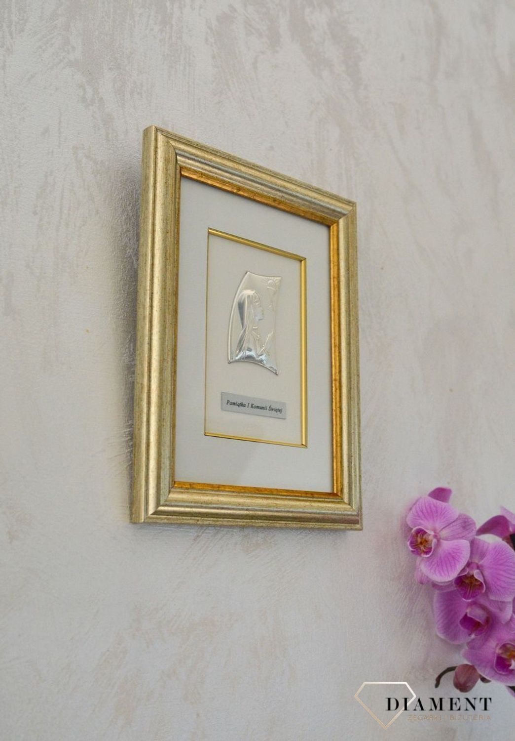 Piękny, srebrny obraz komunijny dla dziewczynki 35415751 RAM.jpg